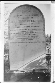 Photograph - Photo - Gravestone of John Thomas Hermon, brother of William Hermon snr