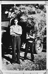 Photograph - Photo - Bill Hermon and Ernie Thorn carting hay