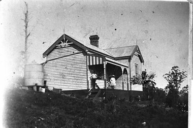 Photograph - Glen Park Homestead, Percy and Cissy Johns on verandah, early 1900s