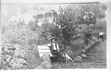 Photograph - Finlay Currie and dog at Belgrave House