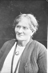 Photograph - Grandma Madigan and message on postcard to colourist