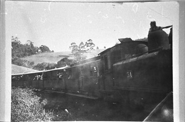 Photograph - Puffing Billy at the tanks (site of landslide)