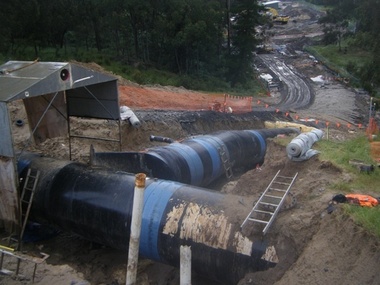 Photograph - Cardinia Reservoir works in conjunction with Wonthaggi Desalination Plant