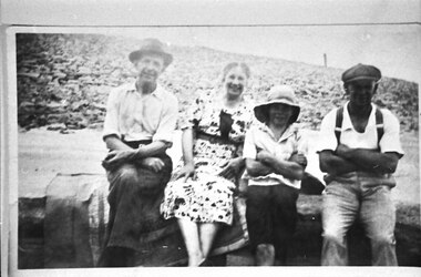 Photograph - Bill Slingo Senior and Junior, Ann Lord and Bill Lord