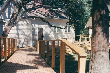 Photograph - Verandah being constructed at Original St Martins Church & Hall