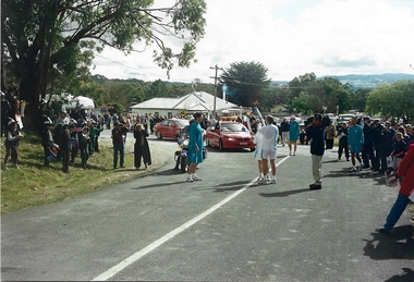 Photograph - DeCoite family during Olympic torch relay 2000