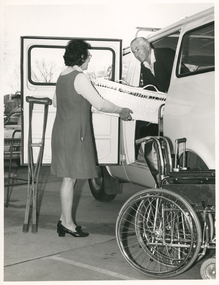 Equipment being loaded into the Royal District Nursing Service Commission Van