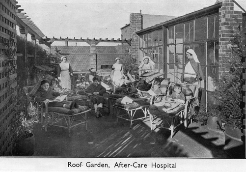 Children being nursed in the Melbourne District Nursing Society After-Care Hospital