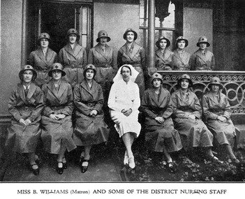 Matron Williams and Sisters of the Melbourne District Nursing Society