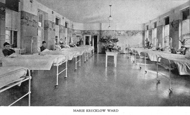 The Marie Krecklow Ward at Melbourne District Nursing Society After-Care Hospital