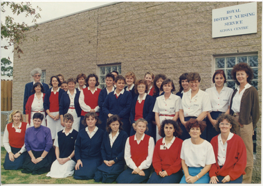 Royal District Nursing Service (RDNS) staff outside the RDNS Altona Centre