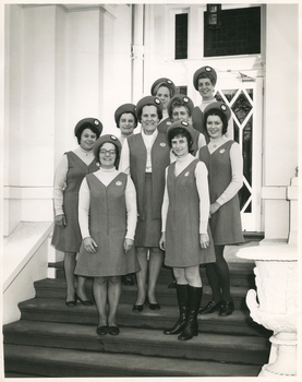 A group of Royal District Nursing Service (RDNS) Sisters photographed with Miss Evans