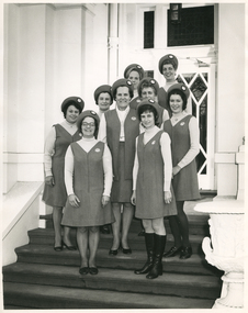 A group of Royal District Nursing Service (RDNS) Sisters photographed with Miss Evans