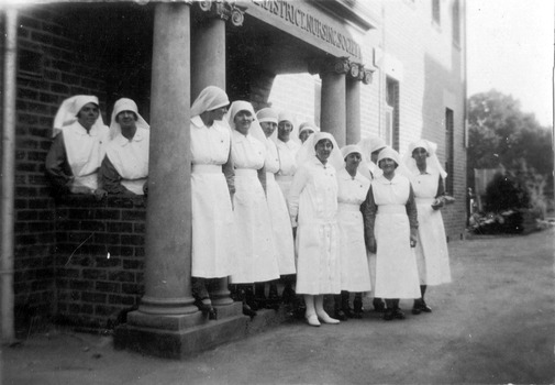 A group of Sisters who administer nursing care in the Melbourne District Nursing Society After-Care Home