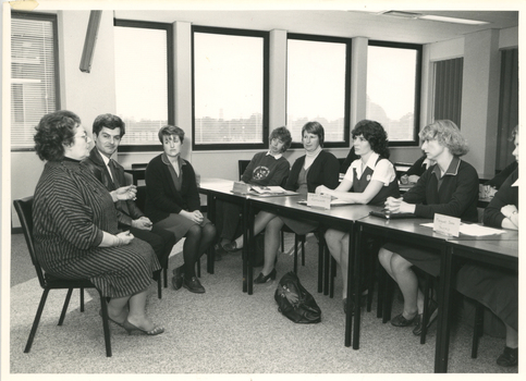 Two Telephone Interpreters giving Instructions to Royal District Nursing Service (RDNS) Sisters during an Education session