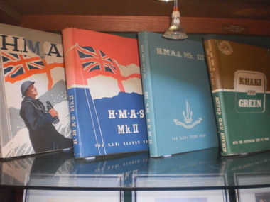 H.M.A.S.-RAN first four books, 'H.M.A.S.',' H.M.A.S. Mk. II',' H.M.A.S. Mk. III' and 'Khaki AND Green', 1940-1943