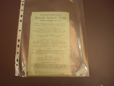 WHS Speech Night Pamphlet, 1950