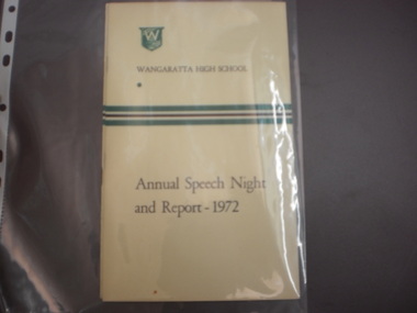 WHS Speech Night Pamphlet, 1973
