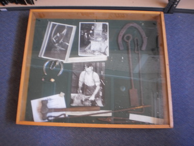 Mervyn 'Banjo' Harris blacksmith display box, 1927