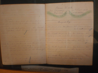 WHS Earliest Known Student Workbook, 1909