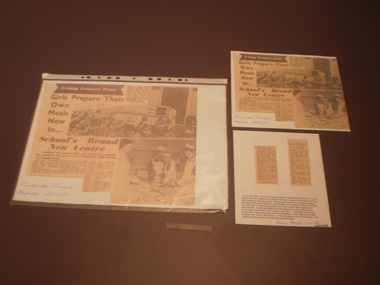 WHS Cookery Newspaper Cuttings, 1958