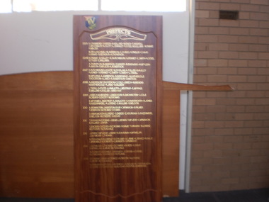 WHS Prefects Honour Board, 2005