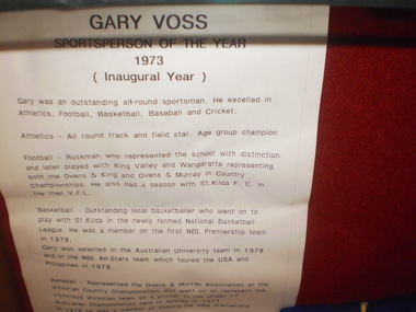 Sportsperson of the Year Document, 1973