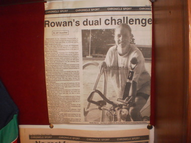 WHS Rowan Barrow Newspaper Article, 1993