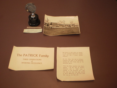 WHS Greg Patrick photo and trophy, 19760