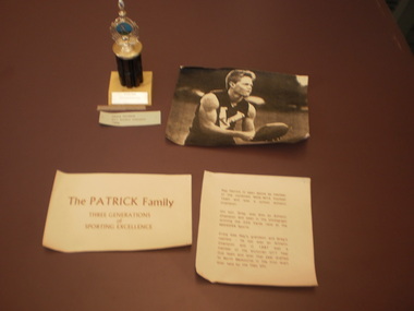 WHS Craig Patrick photo and trophy, 1986