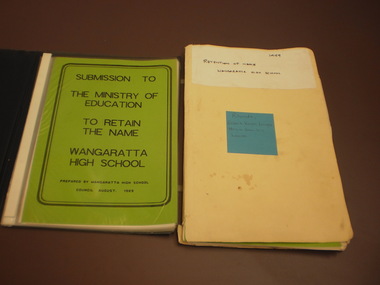 WHS Retention of Name documents, 1989