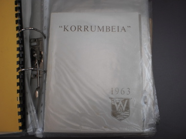 WHS Yearbook -Korrumbeia, 1963