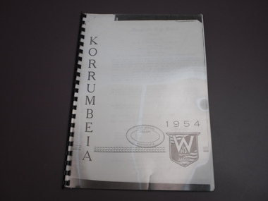 WHS Yearbook -Korrumbeia, 1954