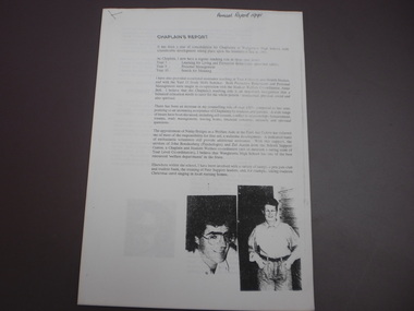 WHS Annual Report Extract, 1991