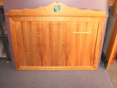 WHS Teacher Service Honour Board, 1919-1989