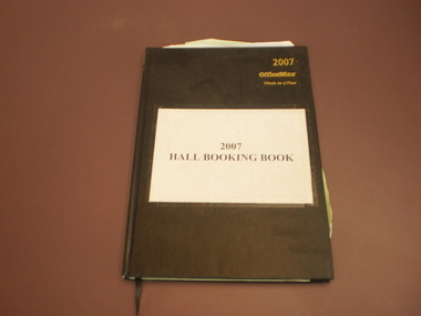 OC Hall Booking book, 2007