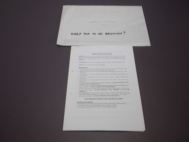 WHS Prefect Minutes, 2000