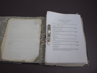 WHS Cc-Op Society minute book, 1986-2011