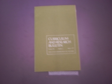 Curriculum and Research Bullitin, 1972