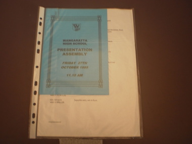 WHS Assembly Information, 1995