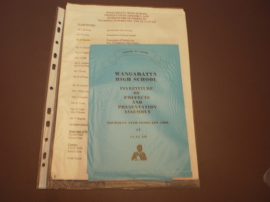 WHS Assembly Information, 1996