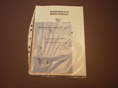 WHS Assembly Information, 2001
