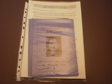WHS Assembly Information- Kelly Curcio memorial service, 1998