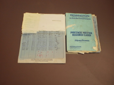 WHS Postage meter record card, 2000-2002