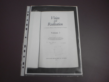 State Education History, Vision and Realisation, 1973