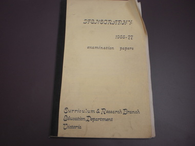 Stenography Exam papers, 1977