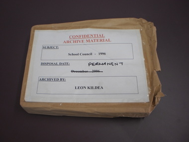 WHS School Council Minutes, 1996