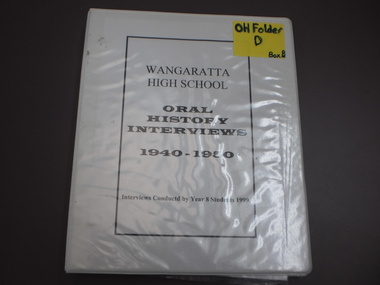 WHS Oral History Transcript, 1999