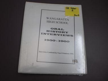 WHS Oral History Transcript, 1999