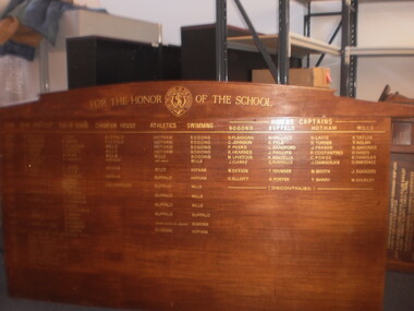 WTS Honour Board, 1966-1985